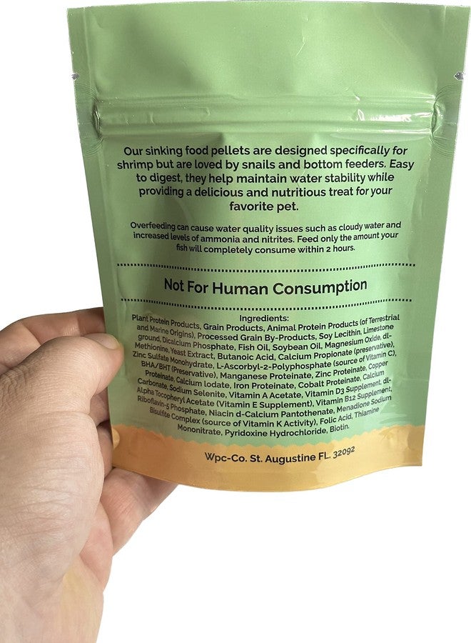 Wpc-Co. Aquarium Shrimp Food - Sinking Pellets for Aquatic Shrimp, Snail, Bottom Feeders - Complete Nutrition for Tropical Shrimps and Other Invertebrates - Image 3
